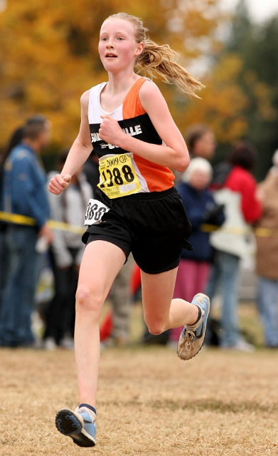 2009 CIF XC Girls D4-095.JPG - 2009 California CIF Cross Country Championships, Woodward Park, Fresno, California